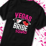 Vegas Wedding Bride Squad Vegas Bachelorette Party T-Shirt<br><div class="desc">Planning a Vegas Bachelorette Party? These matching Bride Squad designs are the perfect bridesmaids gift for your Vegas trip & bridal party group! Turn heads on the Las Vegas strip, do some gambling at the casino, or day drinking poolside at a Vegas club! Features "Vegas Bride Squad" & aviator sunglasses...</div>