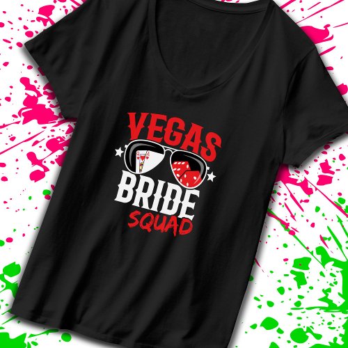 Vegas Wedding Bride Squad Vegas Bachelorette Party T_Shirt
