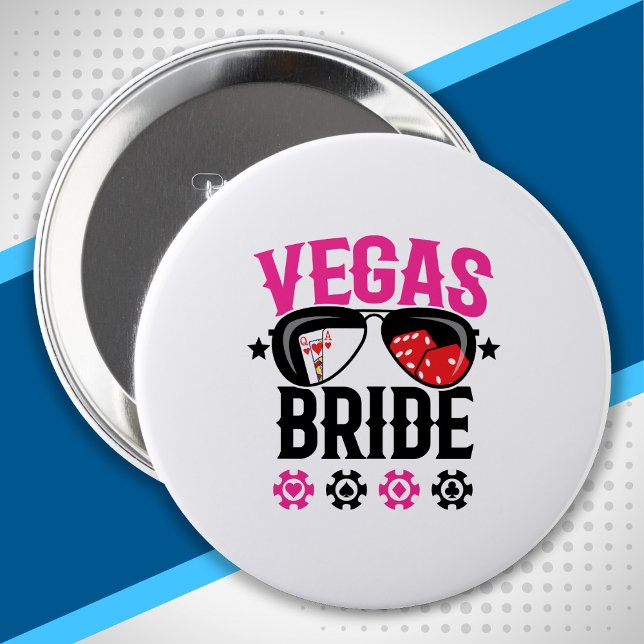 Vegas Wedding - Bride - Vegas Bachelorette Party Button (Creator Uploaded)
