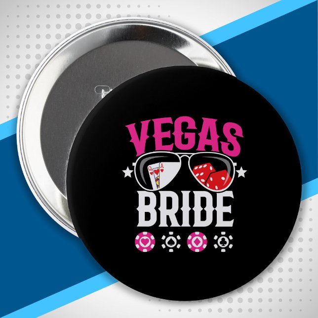 Vegas Wedding - Bride - Vegas Bachelorette Party Button (Creator Uploaded)