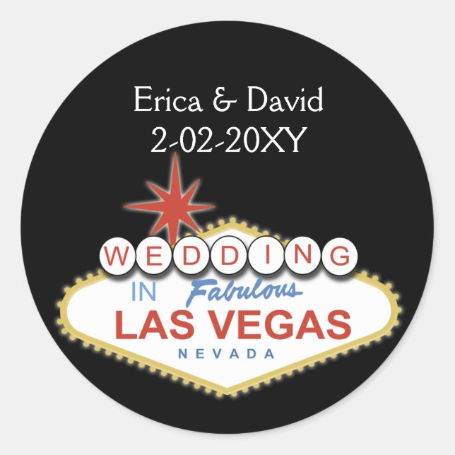 Vegas wedding envelope seal (Front)