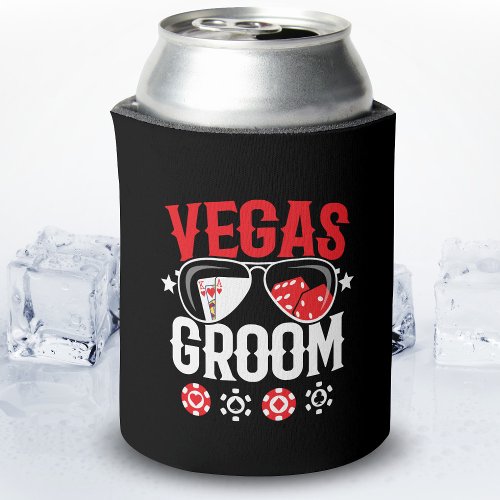 Vegas Wedding _ Groom _ Vegas Bachelor Party Squad Can Cooler