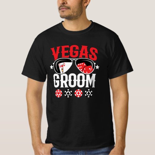 Vegas Wedding _ Groom _ Vegas Bachelor Party Squad T_Shirt