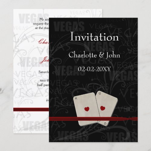 vegas wedding invitation