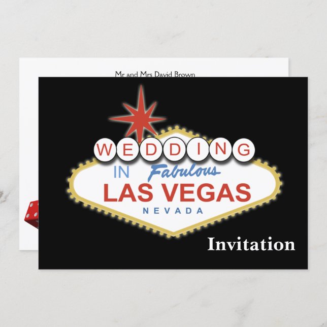 vegas wedding invitation (Front/Back)