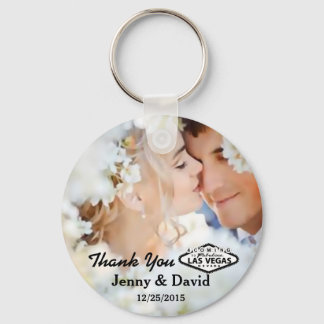 Vegas Wedding Personalized Key Ring Wedding Favor