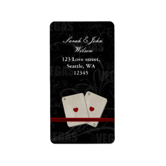 vegas wedding ,return address label