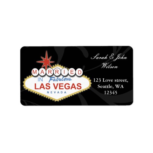 vegas wedding return address label