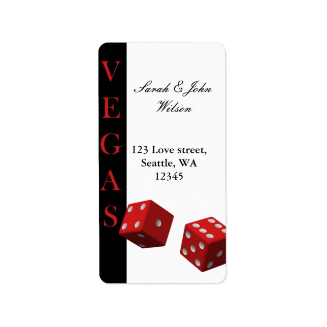 vegas wedding ,return address label (Front)