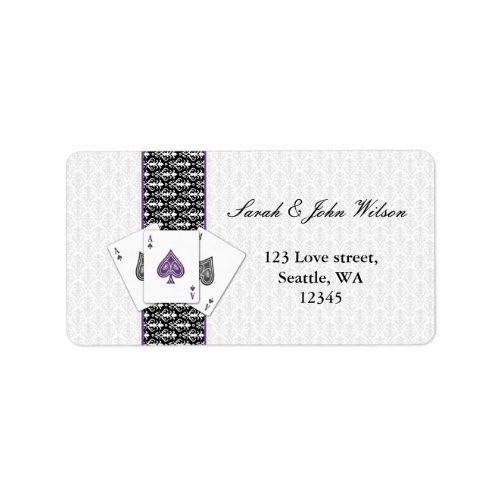 vegas wedding return address label