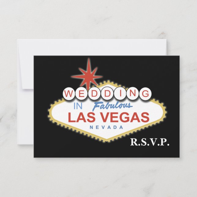 Vegas wedding rsvp (Front)