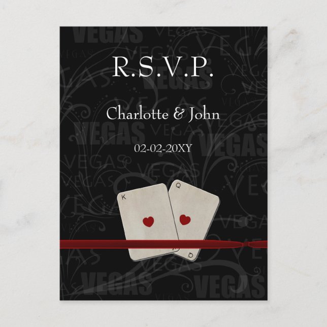 Vegas Wedding rsvp card (Front)