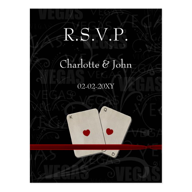 Vegas Wedding Rsvp Card