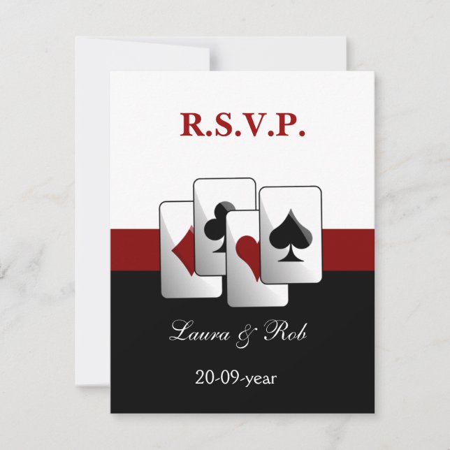 Vegas wedding rsvp cards (Front)