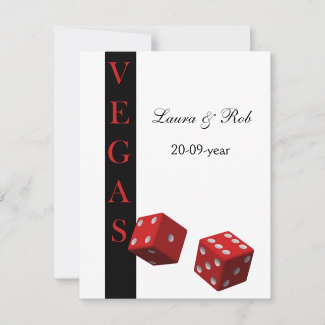Vegas wedding rsvp cards (Front)