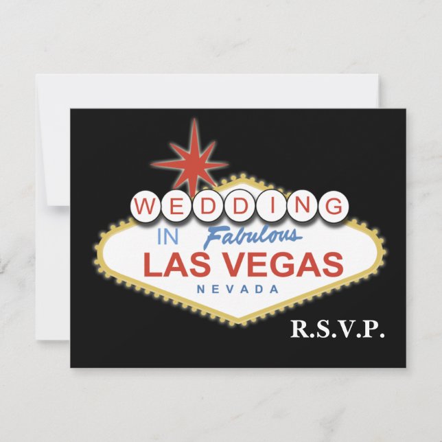 Vegas wedding rsvp cards (Front)