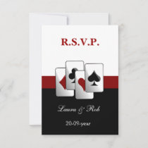 Vegas wedding rsvp cards standard 3.5 x 5