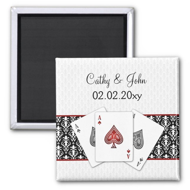 Vegas wedding  Save the date magnet (Front)