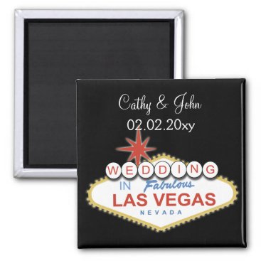 Vegas wedding  Save the date magnet