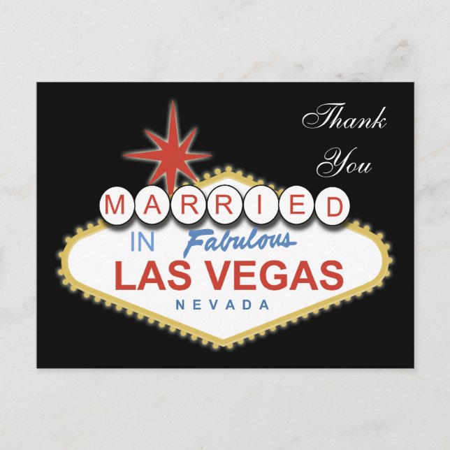 Vegas Wedding ThankYou Cards (Front)