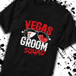 Vegas Wedding - Vegas Bachelor Party - Groom Squad T-Shirt<br><div class="desc">Planning a Vegas Bachelor Party? These matching Groom Squad designs are the perfect married in Vegas groomsmen gift & wedding party group! Turn heads on the Las Vegas strip, do some gambling at the casino, or day drinking poolside at a Vegas club! Features "Vegas Groom Squad" & aviator sunglasses w/...</div>