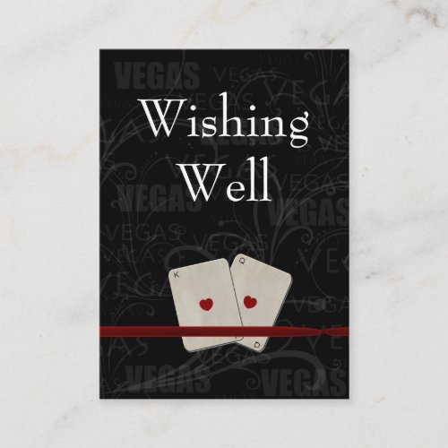 vegas wedding wishing well cards business card