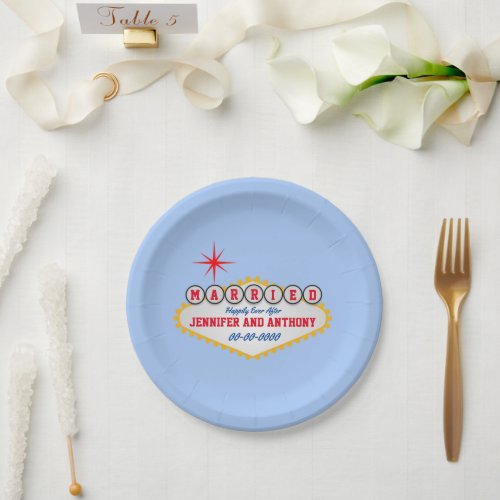 Vegas Welcome Sign Style Personalize Paper Plates