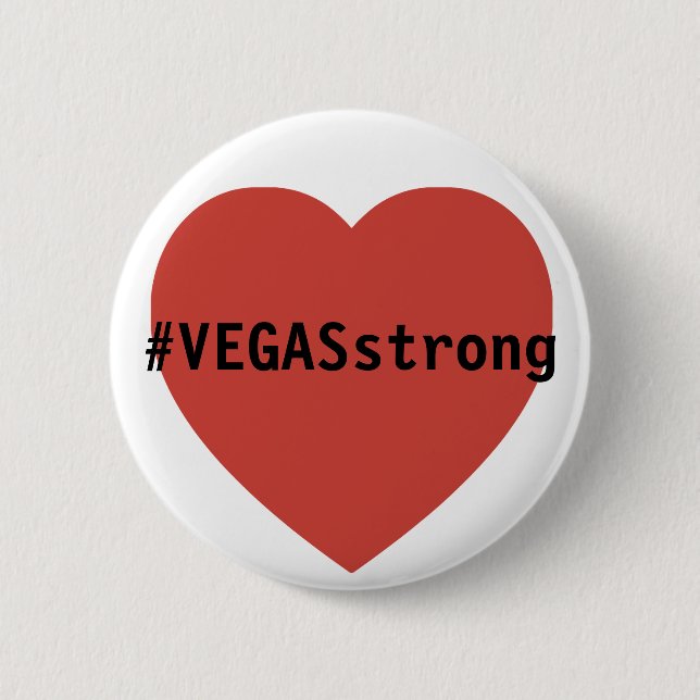 #vegasSTRONG Tribute  |  Prayers For Las Vegas Pinback Button (Front)