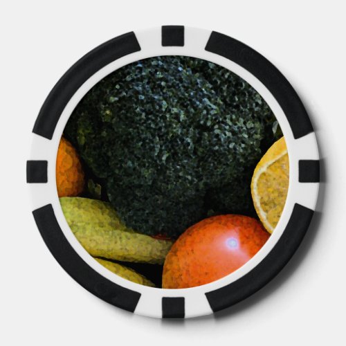 Vegetable and Fruits Poker Chips