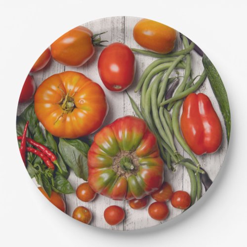 Vegetable and Herb Harvest Paper Plates