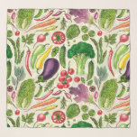 Vegetable and herbs garden harvest on off white scarf
