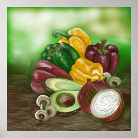Vegetable Art Poster