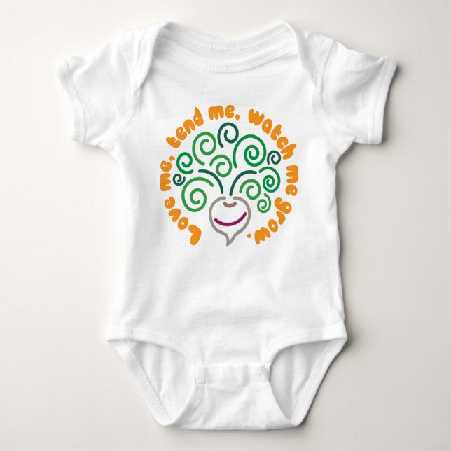Vegetable Baby – Turnip Baby Bodysuit (Front)