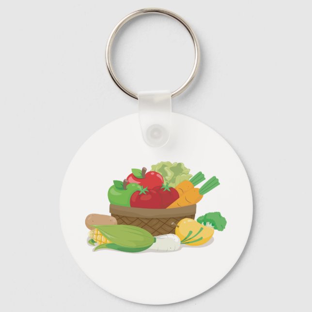 Vegetable Basket Keychain (Front)
