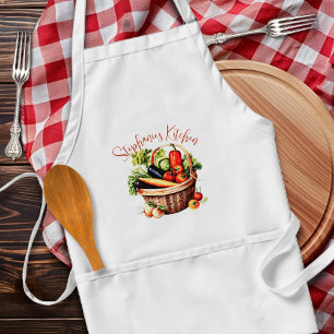 Vegetable Basket Personalized Kitchen Bib Apron