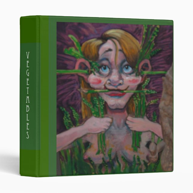 vegetable binder, asparagus binder, vegetables ... binder (Front/Spine)