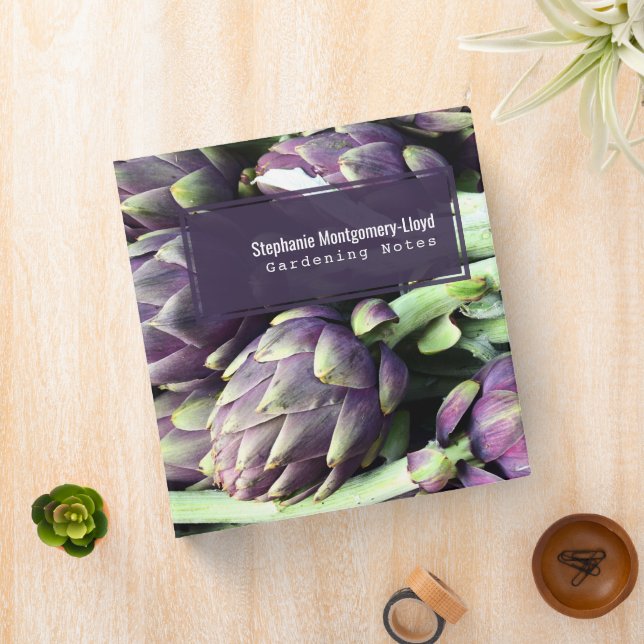 Vegetable Botanical Garden Notes Photo 3 Ring Binder (In Situ)