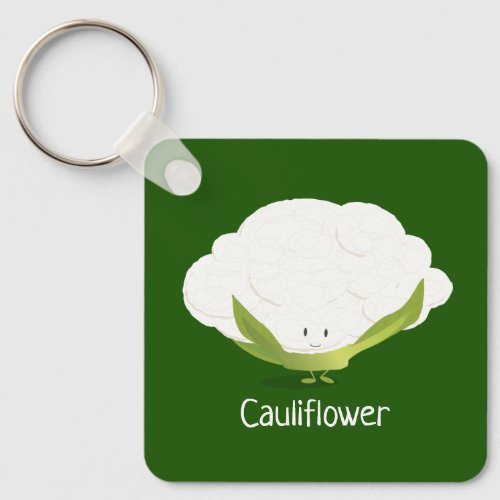 Vegetable Cauliflower Character Food Keychain