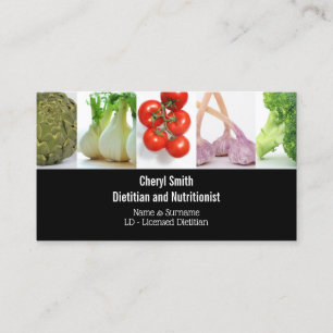Vegetable collage photo healthy food business card
