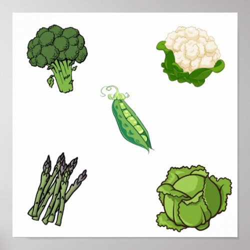 Vegetable collection poster
