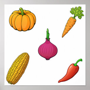 Vegetable collection poster