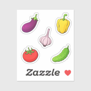Vegetable collection sticker
