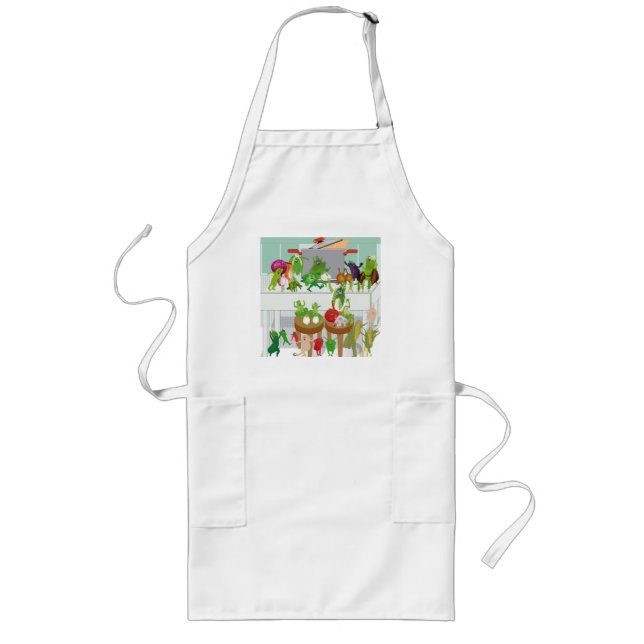 Vegetable dance long apron (Front)