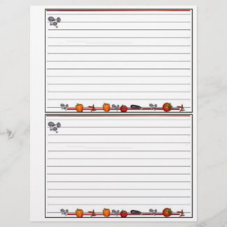 Vegetable design Recipe Pages for Recipe Binder