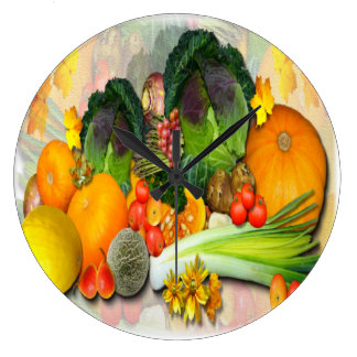 Vegetable Wall Clocks | Zazzle