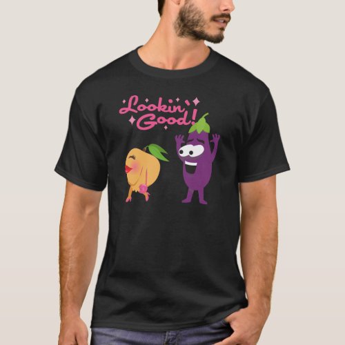 Vegetable Eggplant Emoji T_Shirt