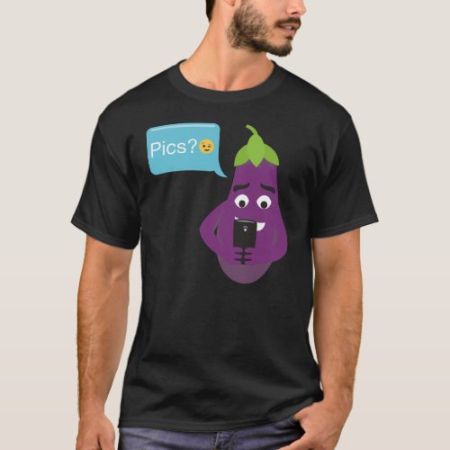 Vegetable Eggplant Emoji T_Shirt