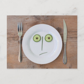 Vegetable Face Postcard