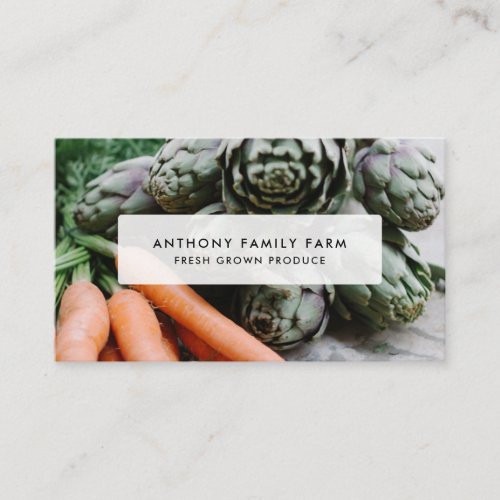 Vegetable Family Farm Business Card