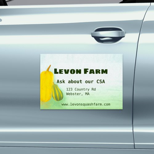 Vegetable Farm Business Card Magnet